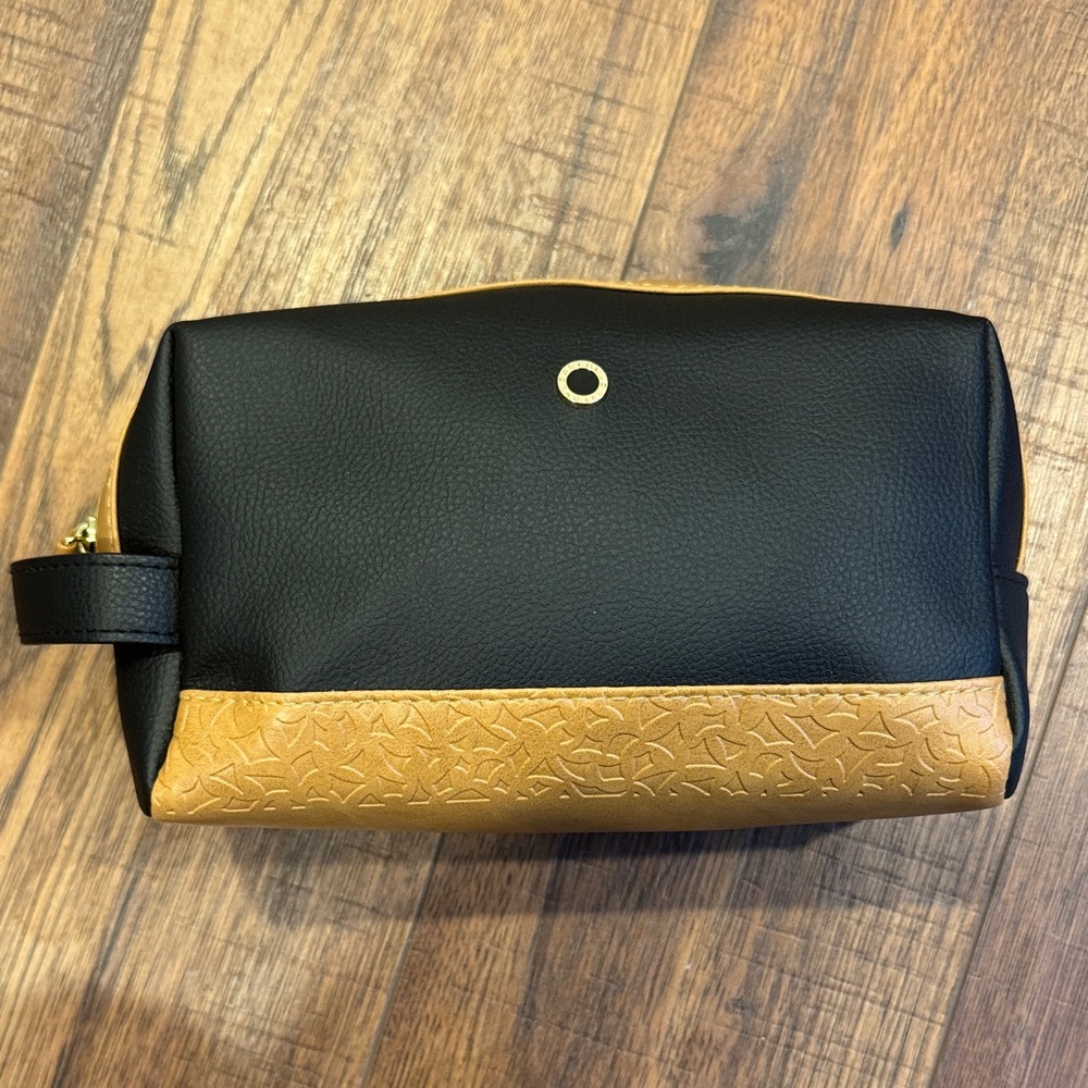 Bulgari Black and Tan Cosmetic Bag